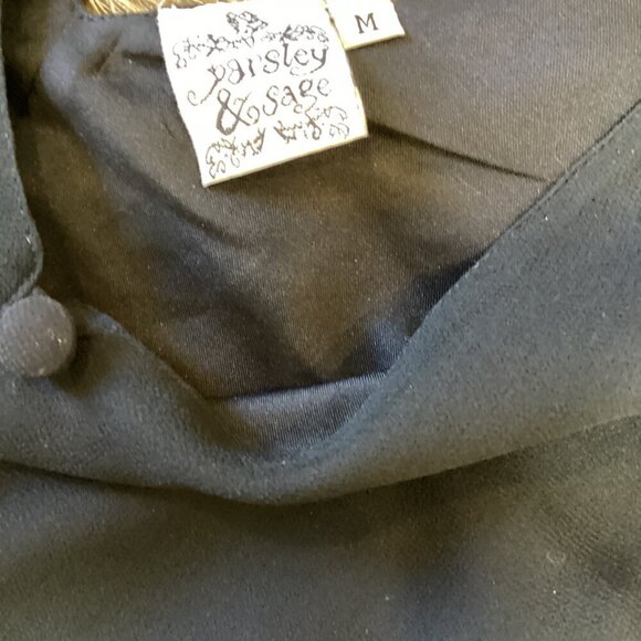 Parsley & Sage Sleeveless Midi Tunic Top Button-Up Slits Mirror Beads M #103M - Picture 7 of 8